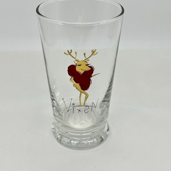 Vintage Pottery Barn Santa's Reindeer 10 Oz. Drinking Glasses Tumblers Set of 8! - Picture 5 of 10